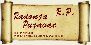 Radonja Puzavac vizit kartica